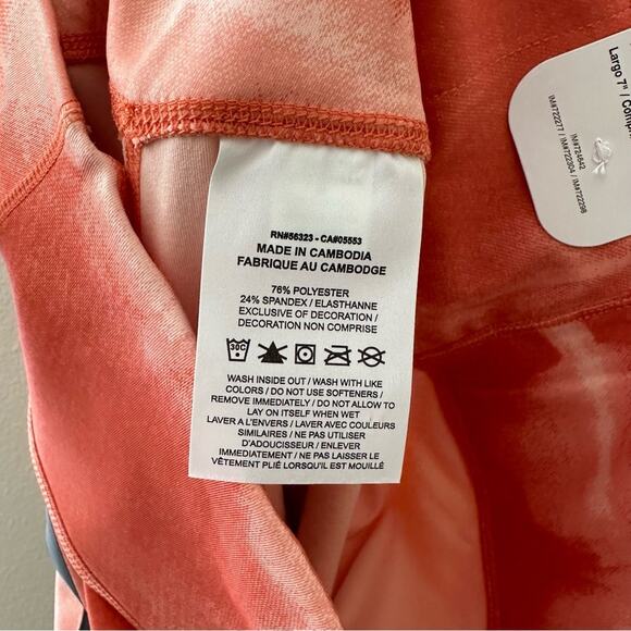 Nike Dri-Fit Shorts Womens Medium Orange Mid Rise Soft Running Gym Workout - Picture 3 of 6